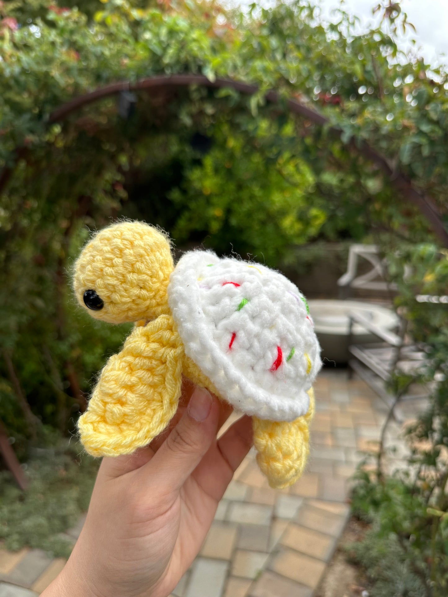 crochet funfetti turtle