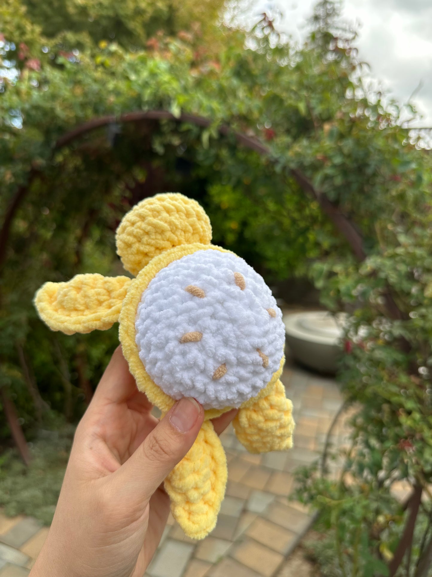 crochet banana turtle