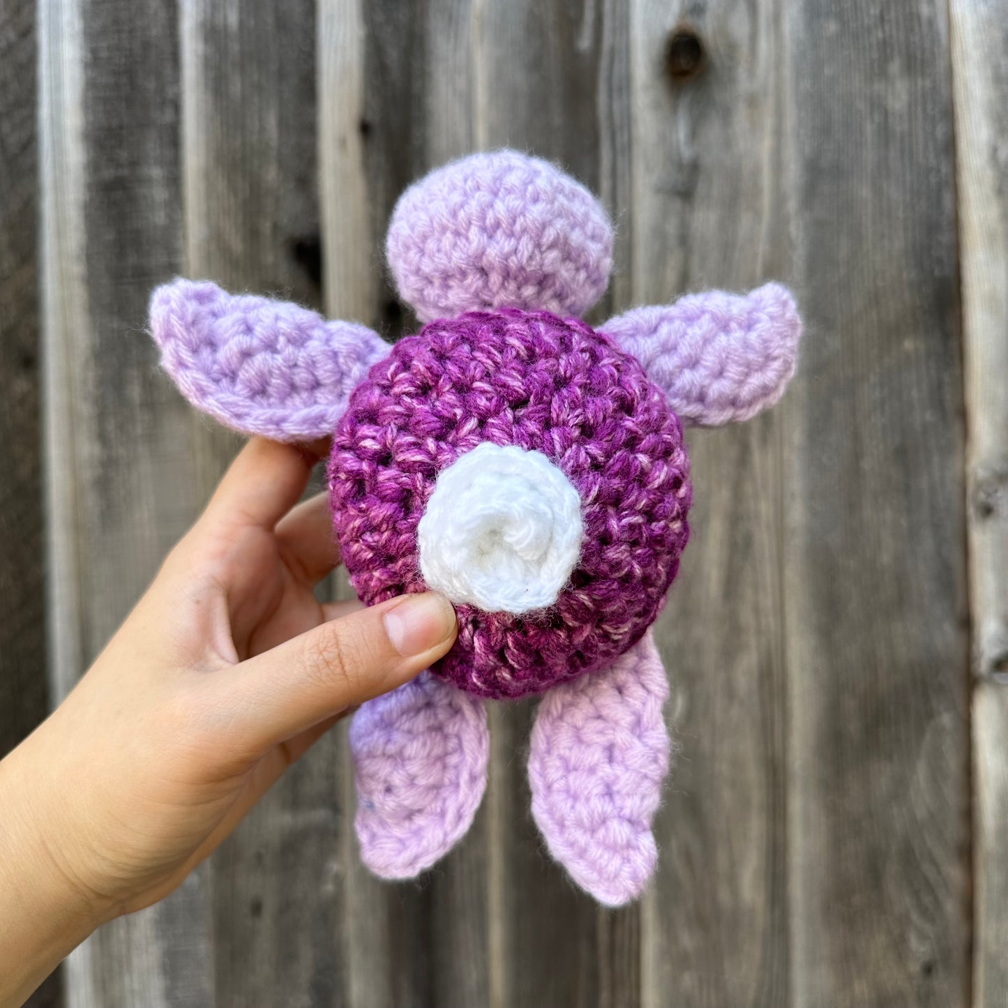 crochet ube latte turtle