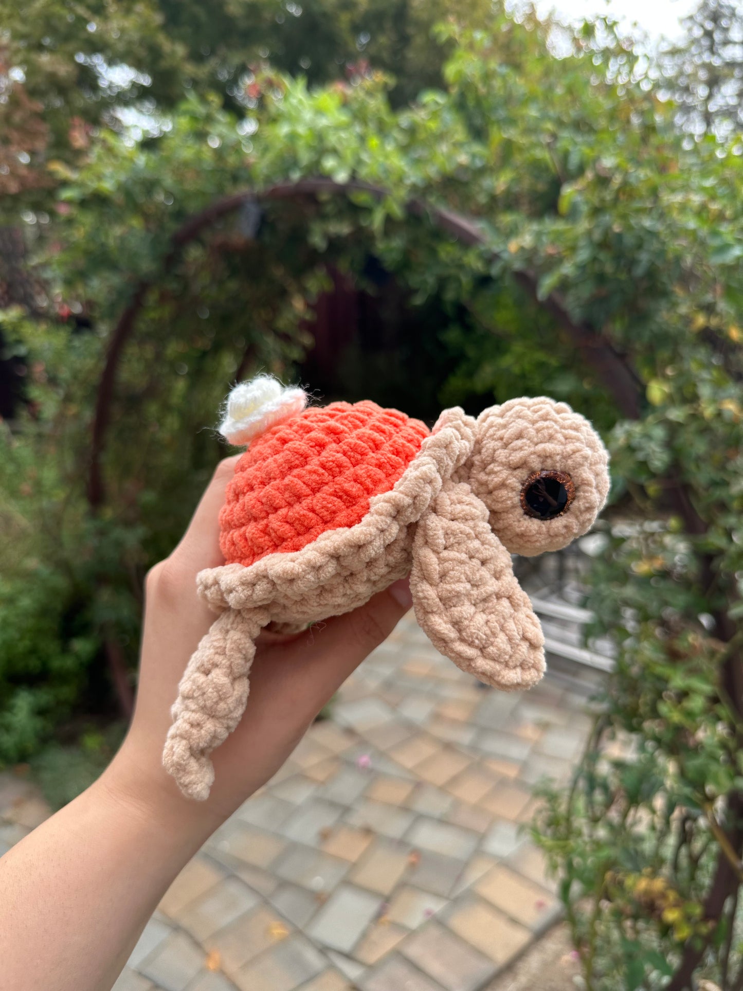 crochet pumpkin pie turtle
