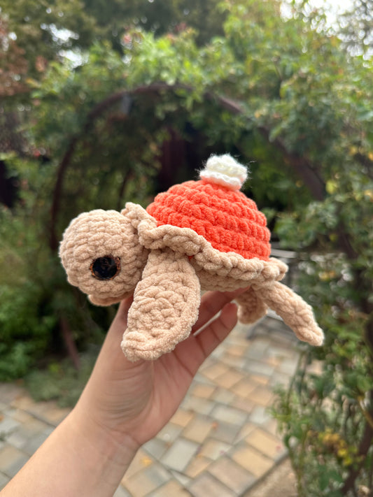 crochet pumpkin pie turtle