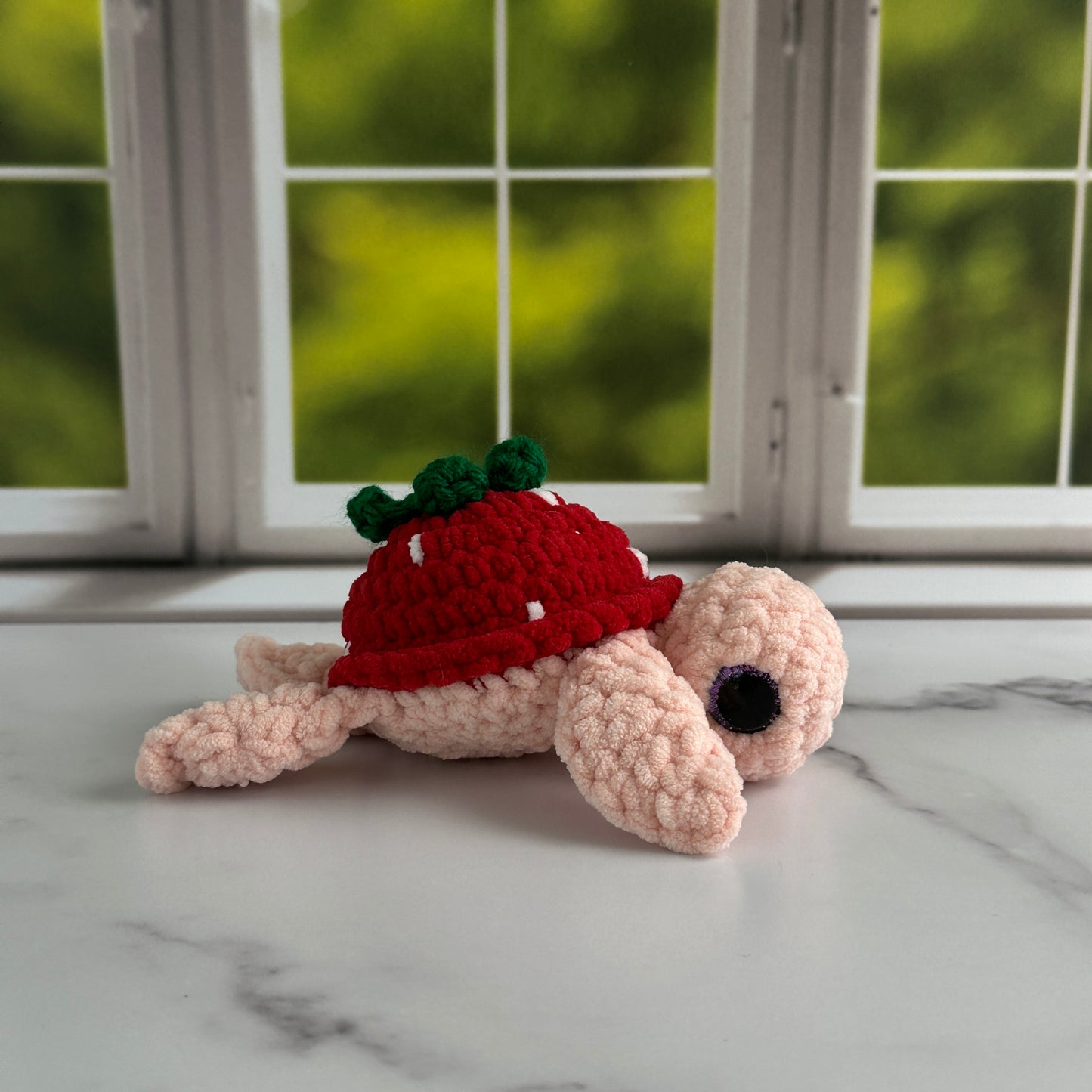 crochet strawberry turtle