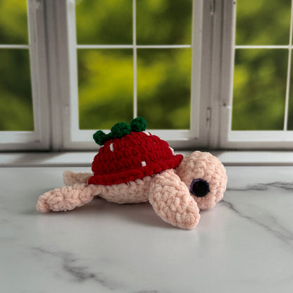 crochet strawberry turtle
