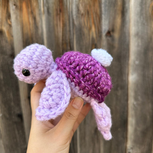 crochet ube latte turtle