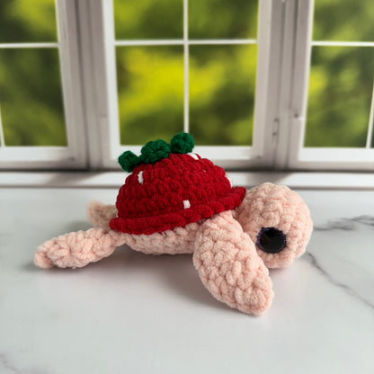 crochet strawberry turtle