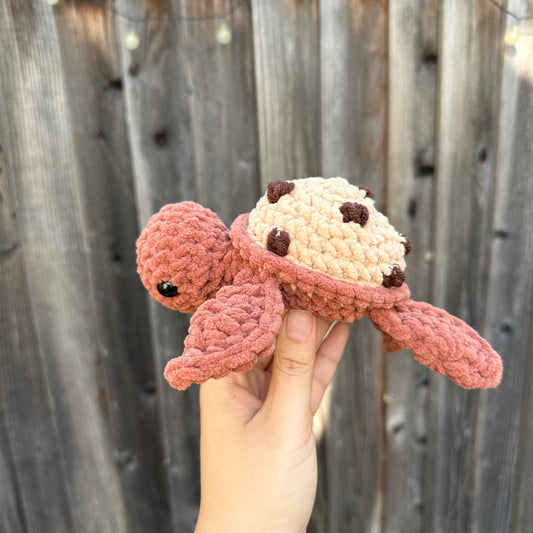 crochet chocolate chip cookie turtle