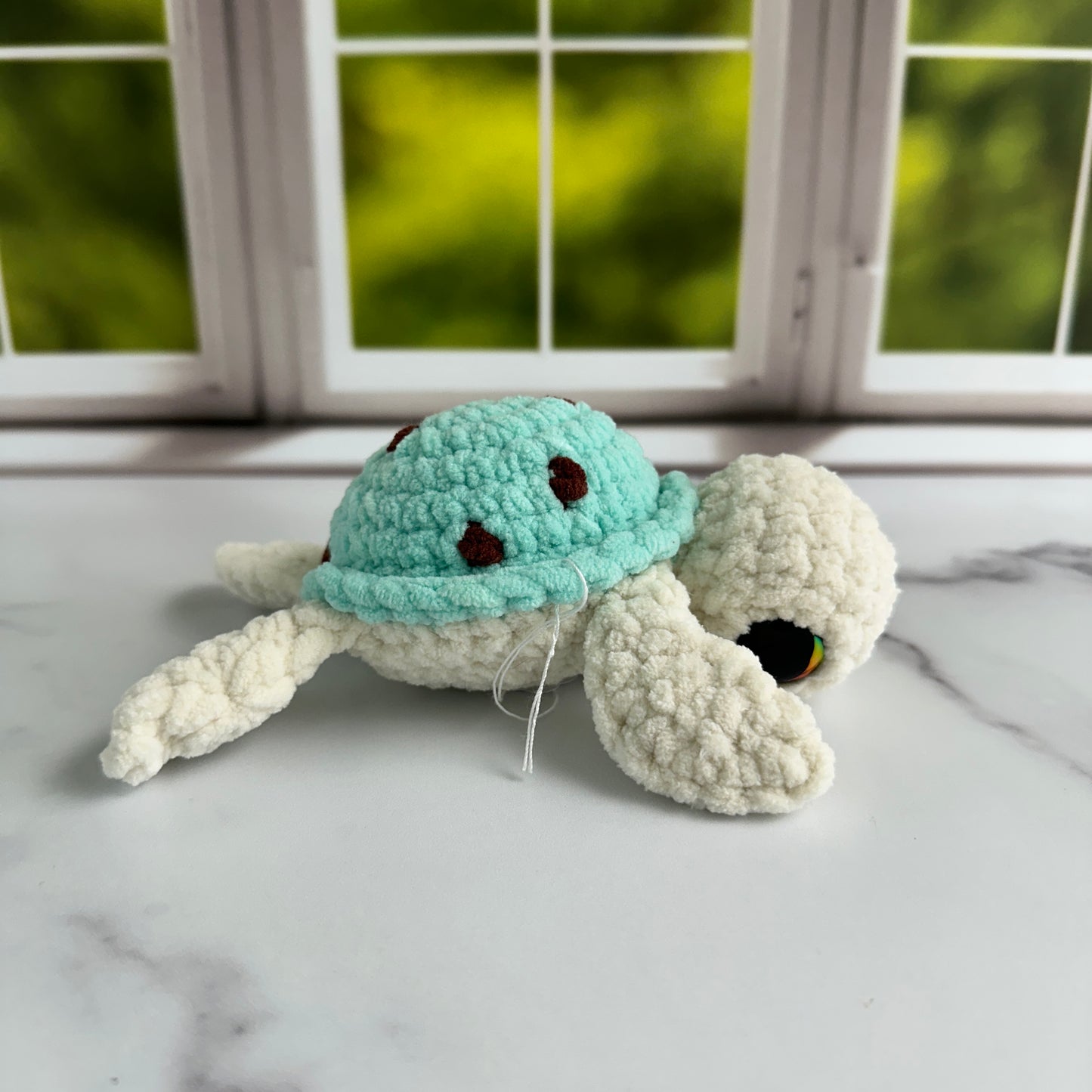 crochet mint chocolate turtle
