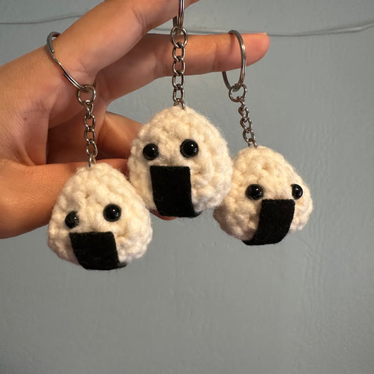 onigiri rice ball keychain