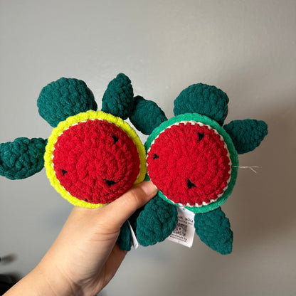 crochet watermelon turtle