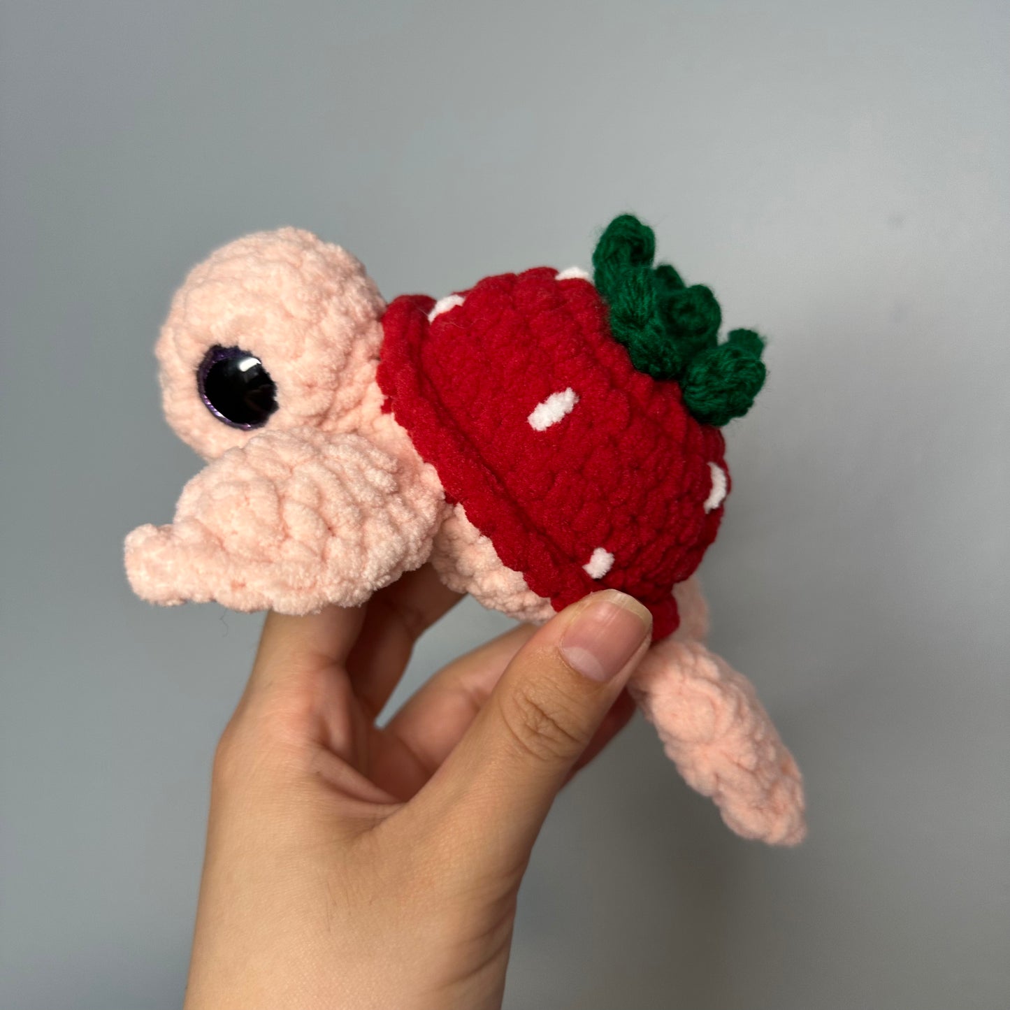 crochet strawberry turtle