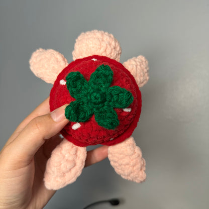 crochet strawberry turtle