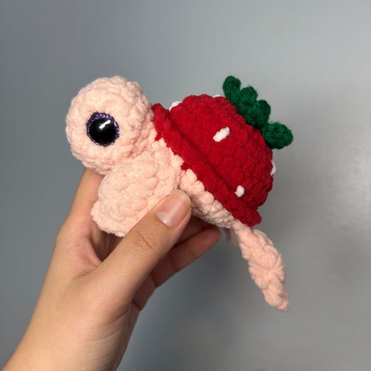 crochet strawberry turtle