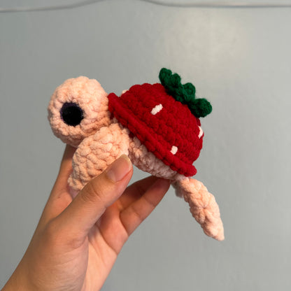 crochet strawberry turtle