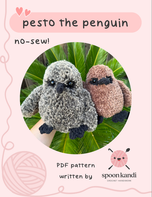 PDF pattern - pesto the penguin